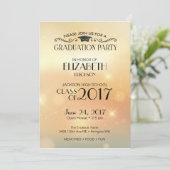 Gold High School Graduation Party Uitnodiging (Staand voorkant)