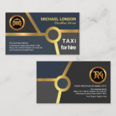 Gold Highway Route Map Taxi Driver Ride Share Visitekaartje (Voorkant / Achterkant)