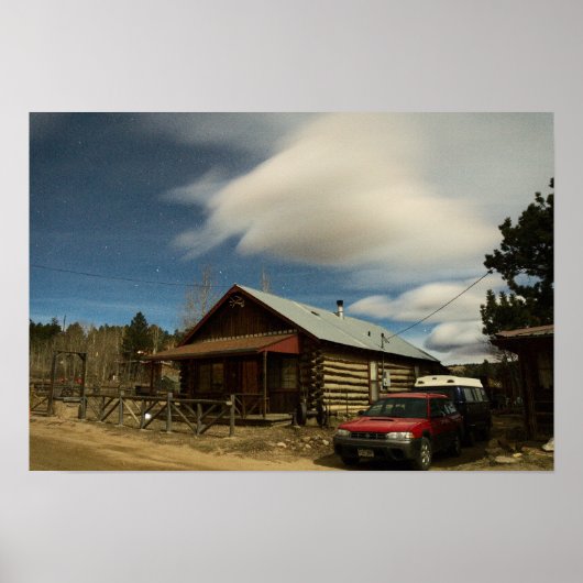 Gold Hill, Colorado Night Shot met sterren Poster (Voorkant)