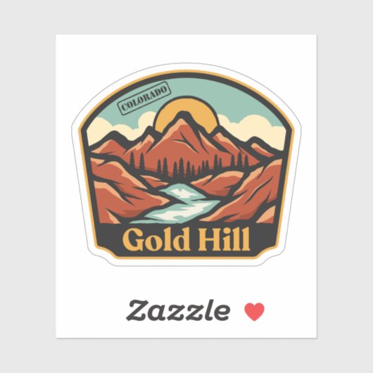 Gold Hill, Colorado Sticker (Vel)