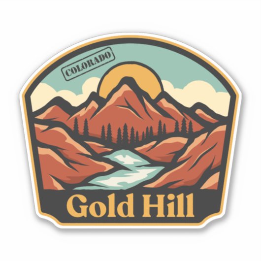 Gold Hill, Colorado Sticker (Voorkant)
