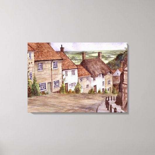 Gold Hill Shaftesbury Canvas Print (Voorkant)