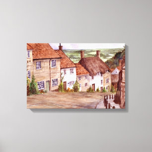 Gold Hill Shaftesbury Canvasprint Canvas Afdruk