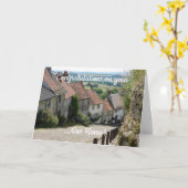 Gold Hill, Shaftesbury, Dorset, Engeland - New Hom Kaart (Gele Bloem)