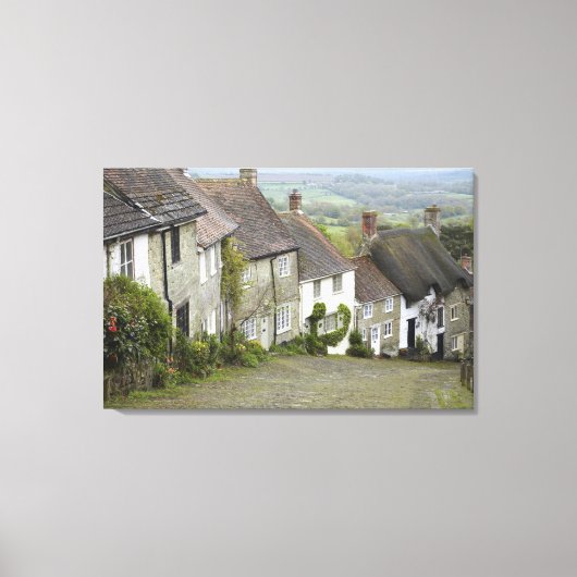 Gold Hill, Shaftesbury, Dorset, England, Verenigd Canvas Afdruk (Voorkant)