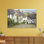 Gold Hill, Shaftesbury, Dorset, England, Verenigd Canvas Afdruk (Insitu (Woonkamer))