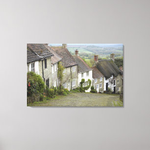 Gold Hill, Shaftesbury, Dorset, England, Verenigd Canvas Afdruk
