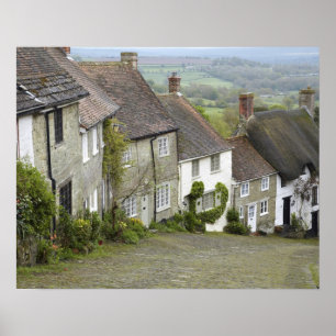 Gold Hill, Shaftesbury, Dorset, England, Verenigd  Poster