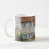 Gold Hill, Shaftesbury, Dorset Waterverf Painting Koffiemok (Links)