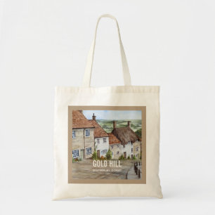 Gold Hill, Shaftesbury, Dorset Waterverf Painting Tote Bag