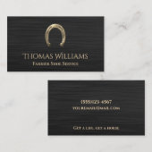 Gold Hoefijzer Equestrian Horse Farrier Service Visitekaartje (Voorkant / Achterkant)