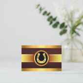 Gold Hoefijzer Equine Care Visitekaartje (Staand voorkant)