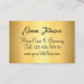 Gold Hoefijzer Equine Care Visitekaartje (Achterkant)