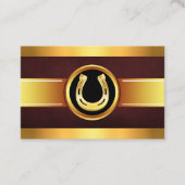 Gold Hoefijzer Equine Care Visitekaartje (Voorkant)