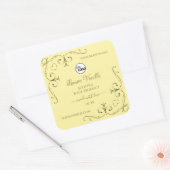 Gold  hoeken - Productlabels met Logo Vierkante Sticker (Envelop)