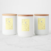 Gold  hoeken - Productlabels met Logo Voedselcontainer Etiket (Flessen)