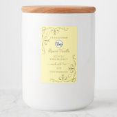 Gold  hoeken - Productlabels met Logo Voedselcontainer Etiket (Voorkant)