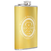 Gold Hole in één klassiek Golf gepersonaliseerd Heupfles (Rechts)