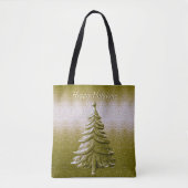 Gold Holiday Christmas Tree Canvas tas (Voorkant)