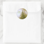 Gold Holiday Christmas Tree Sticker (Tas)