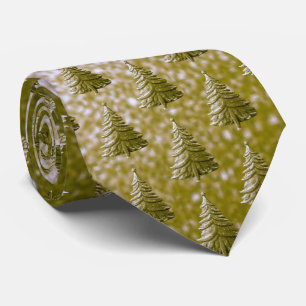 Gold Holiday Christmas Tree Stropdas