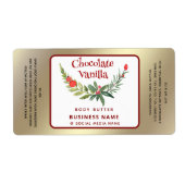 Gold Holiday holly brunch typografie product Etiket (Voorkant)