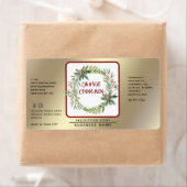Gold Holiday - holly met eenvoudig product Etiket (Insitu)