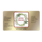 Gold Holiday - holly met eenvoudig product Etiket (Voorkant)