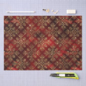 Gold Holiday Kerstmis Metallic Damask Elegant Tissuepapier (Craft)