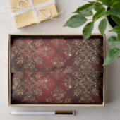 Gold Holiday Kerstmis Metallic Damask Elegant Tissuepapier (Geschenk)