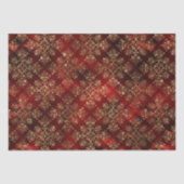 Gold Holiday Kerstmis Metallic Damask Elegant Tissuepapier (Voorkant)