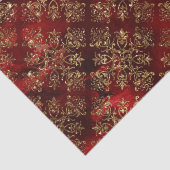 Gold Holiday - kerstmis - Ontlegant Damask Tissuepapier (Detail)