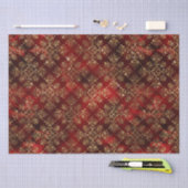 Gold Holiday - kerstmis - Ontlegant Damask Tissuepapier (Craft)