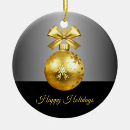 Gold Holiday Ornament