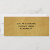 Gold Holiday Party Ticket Uitnodiging (Achterkant)