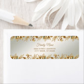 Gold Holiday Return-adreslabel Etiket (Insitu)