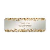 Gold Holiday Return-adreslabel Etiket (Voorkant)