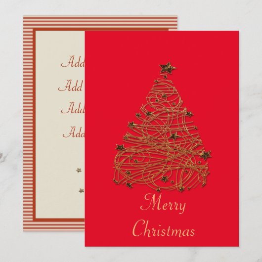 Gold Holiday Season Vibe Feestdagenkaart (Voorkant / Achterkant)