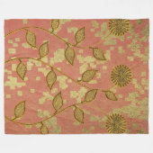 Gold Holiday Season Vibe Fleece Deken (Voorkant (Horizontaal))