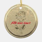 Gold Holiday Season Vibe Keramisch Ornament (Voorkant)