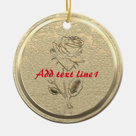 Gold Holiday Season Vibe Keramisch Ornament