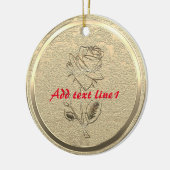 Gold Holiday Season Vibe Keramisch Ornament (Links)