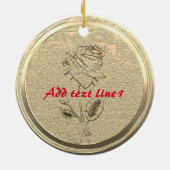 Gold Holiday Season Vibe Keramisch Ornament (Achterkant)