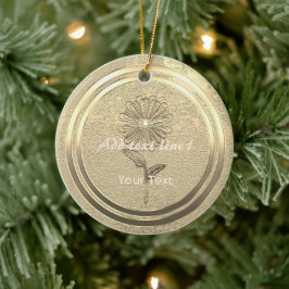 Gold Holiday Season Vibe Keramisch Ornament