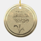 Gold Holiday Season Vibe Keramisch Ornament (Achterkant)