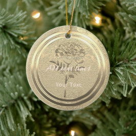 Gold Holiday Season Vibe Keramisch Ornament