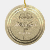 Gold Holiday Season Vibe Keramisch Ornament (Voorkant)