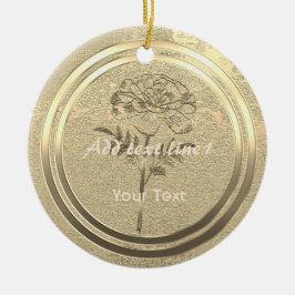 Gold Holiday Season Vibe Keramisch Ornament