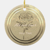 Gold Holiday Season Vibe Keramisch Ornament (Achterkant)