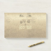 Gold Holiday Season Vibe Post-it® Notes (Op bureau)